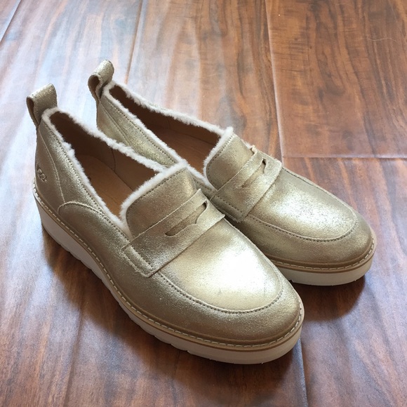 UGG Shoes - UGG Atwater Metallic Wedge Loafer